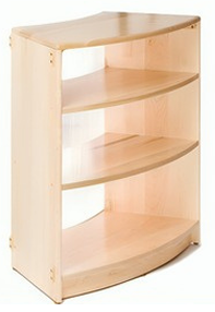 open corner cabinet transparent backplane