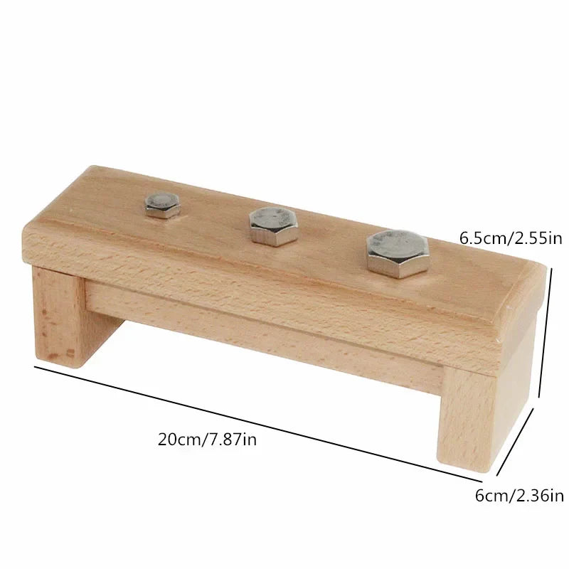 Montessori Wooden Nuts on a Base