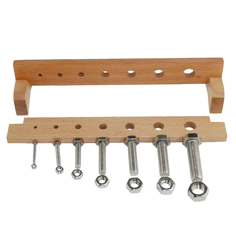 Montessori Wooden Nuts and Bolts Set