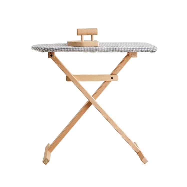 Ironing board + Wooden iron