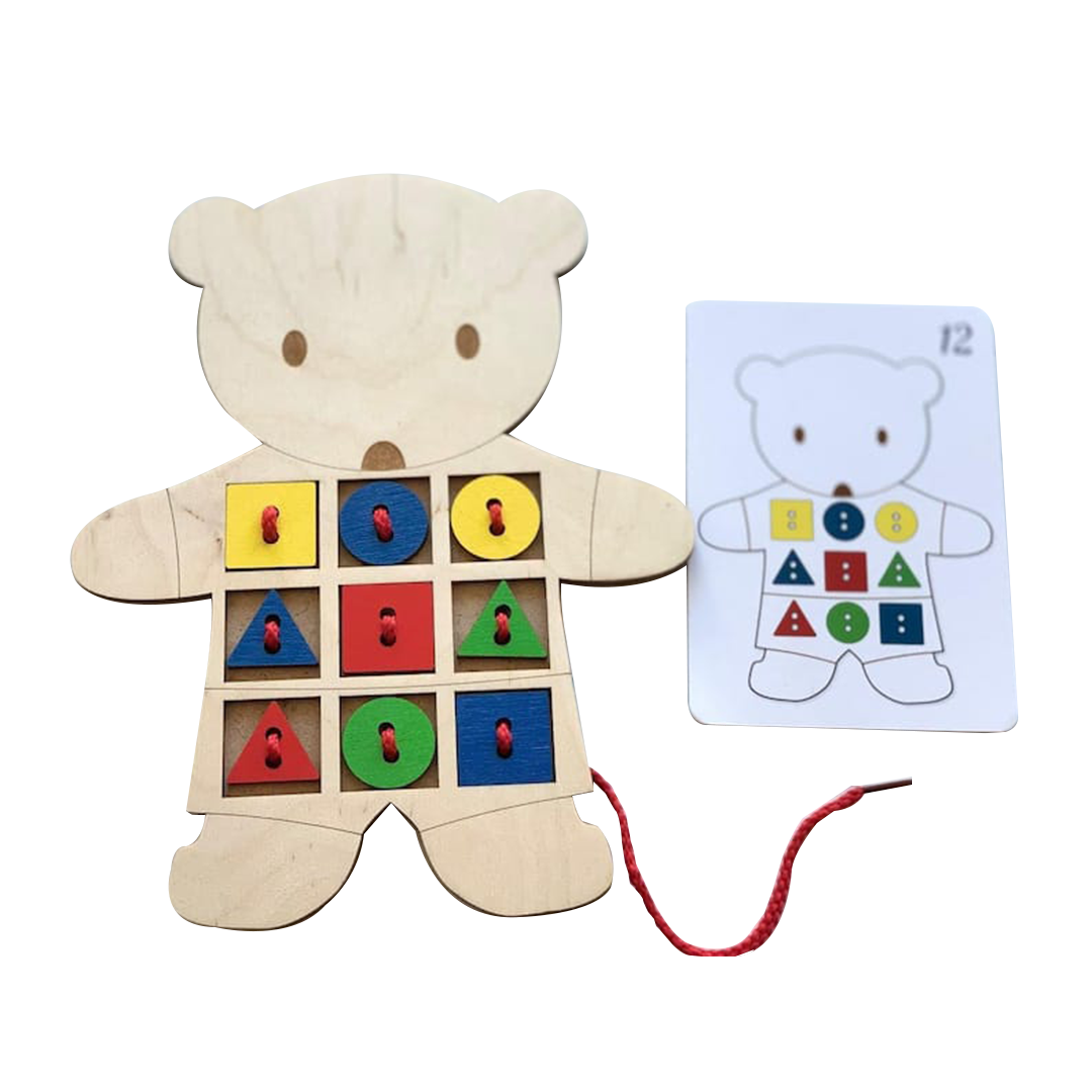 Wooden Lacing Toy, Learning Sewing Toys Montessori toys