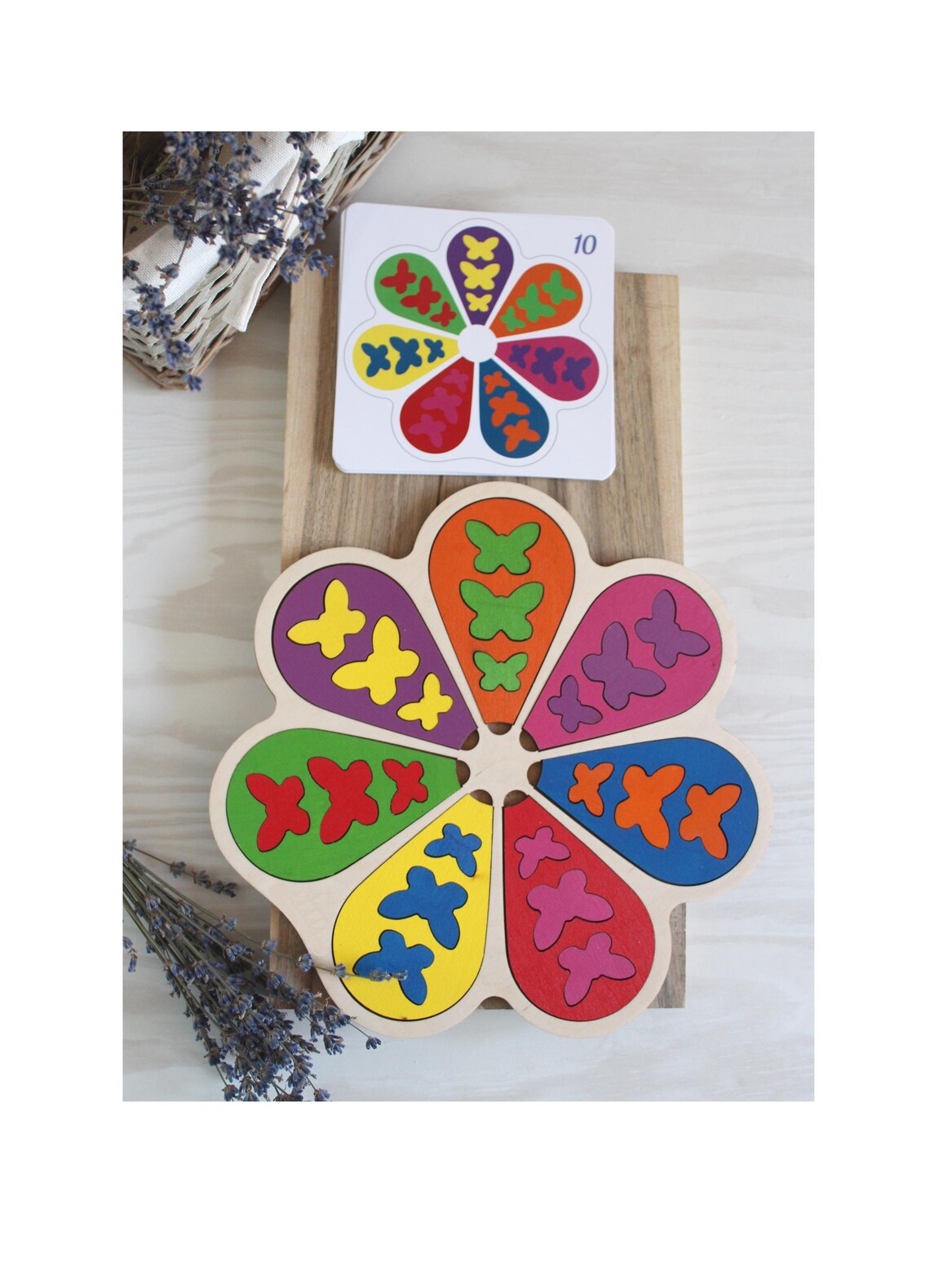 Rainbow wooden puzzle montessori