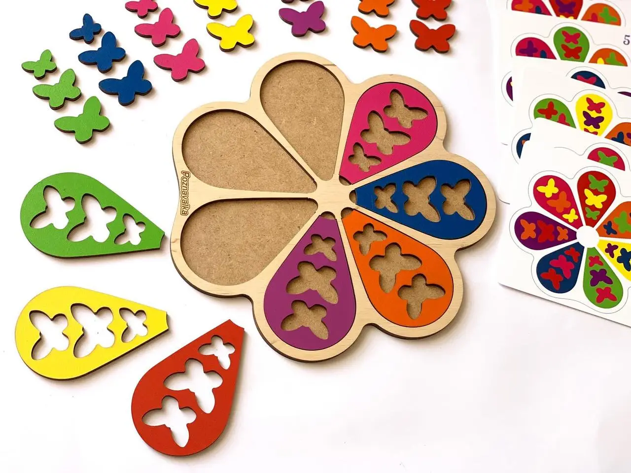 Rainbow wooden puzzle montessori