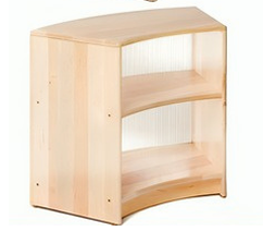 Recessed corner cabinet  , transparent backplane
