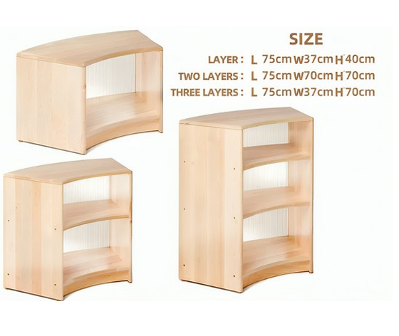 Recessed corner cabinet  , transparent backplane