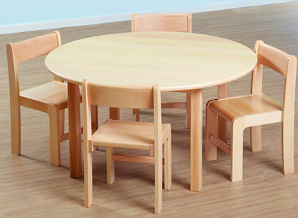 Circle table with chairs