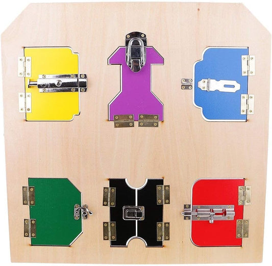 lock learning board