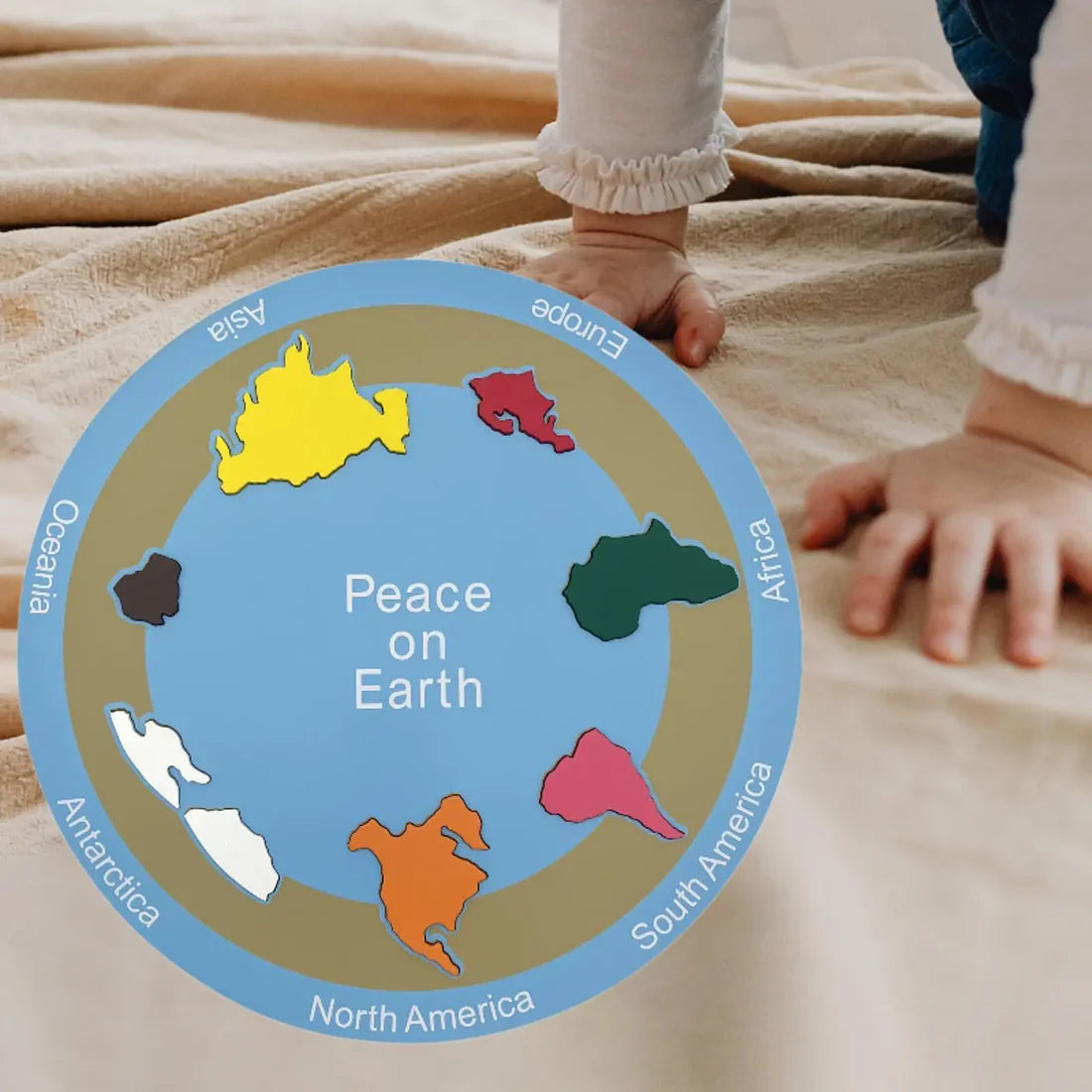 Montessori Wooden 7 Continent Puzzle