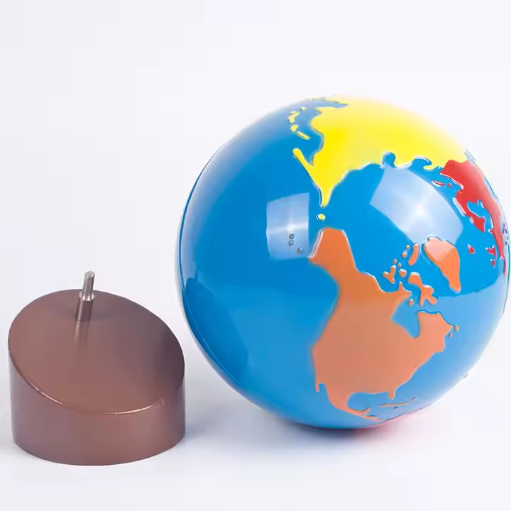 The colored Earth globe